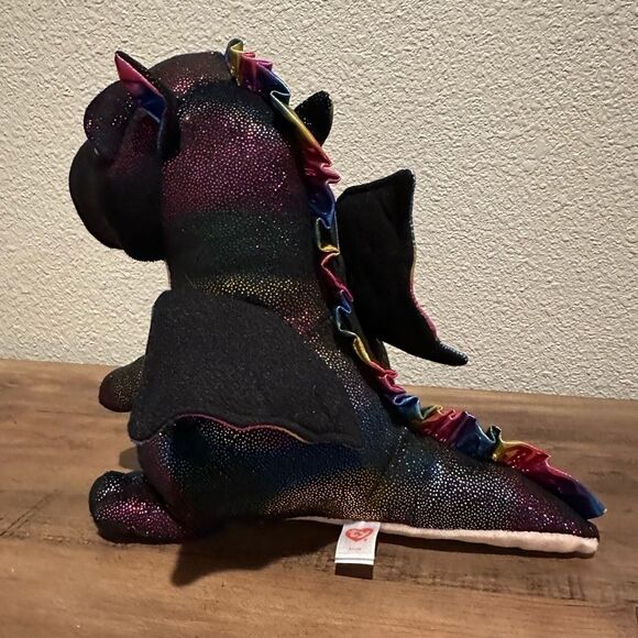 NWOT TY Beanie Boo Anora the Black Rainbow Dragon - Picture 3 of 11